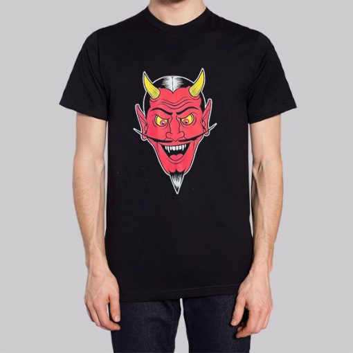 Devil Head Laugh Graphic Hoodie