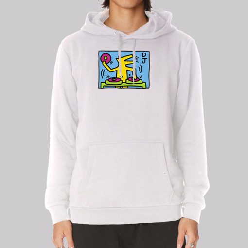 Dj Dog New Keith Haring Talking Heads Pop Art Hoodie