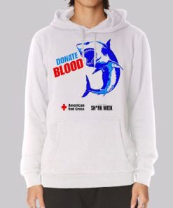 Donate Blood Red Cross Shark Week Hoodie 4