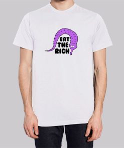 Eat the Rich Worm on a String Meme Hoodie 3
