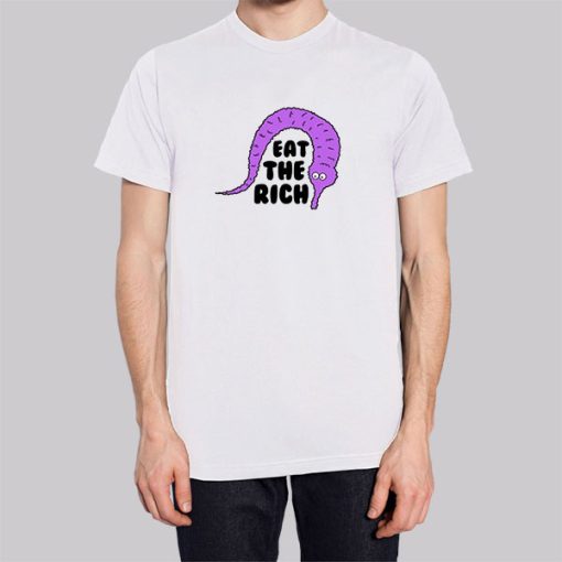 Eat the Rich Worm on a String Meme Hoodie