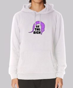 Eat the Rich Worm on a String Meme Hoodie 4