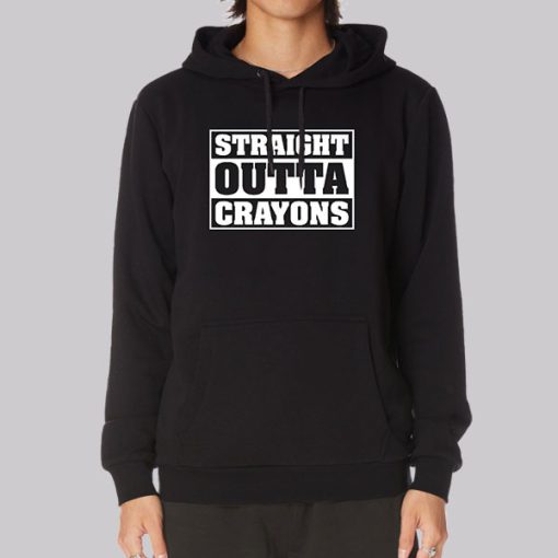 Elementary Teacher Straight Outta Crayons Hoodie