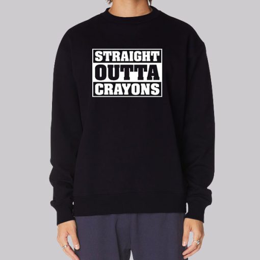 Elementary Teacher Straight Outta Crayons Hoodie