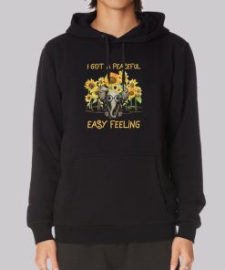 Elephant With Sunflower I Got a Peaceful Hoodie Elephant With Sunflower I Got a Peaceful Hoodie