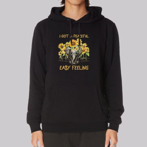 Elephant With Sunflower I Got a Peaceful Hoodie