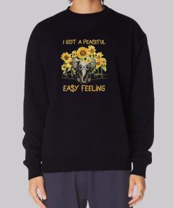 Elephant With Sunflower I Got a Peaceful Hoodie