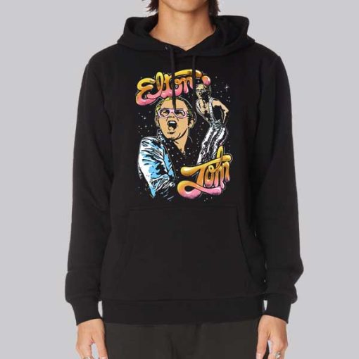 Elton John Funny Vintage Hoodie