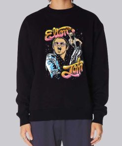 Elton John Funny Vintage Hoodie