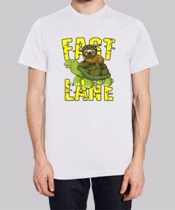 Fast Lane Sloth on Turtle Hoodie 3