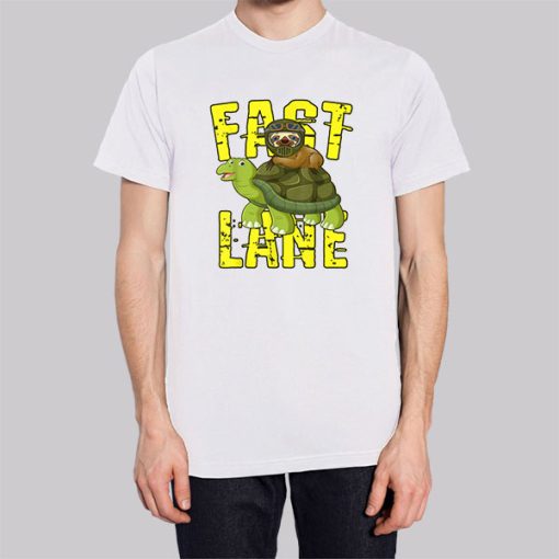 Fast Lane Sloth on Turtle Hoodie