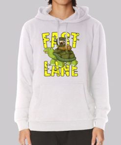 Fast Lane Sloth on Turtle Hoodie 4