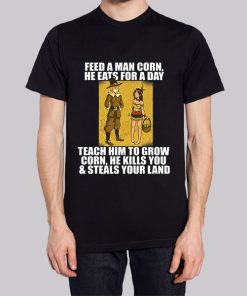 Feed Man Corn Anti Thanksgiving Meme Hoodie 3