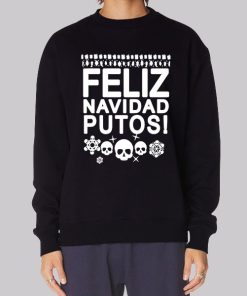 Feliz Navidad Putos Skull Hoodie