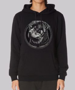 Fierce Dog Rottweiler Black Hoodie 4