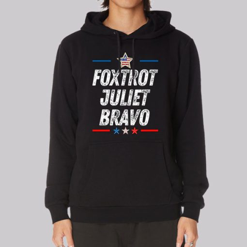 Flag USA Foxtrot Juliet Bravo Hoodie