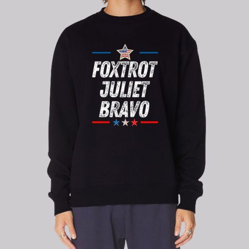 Flag USA Foxtrot Juliet Bravo Hoodie