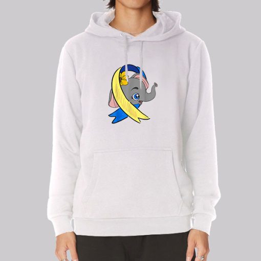 Flower Ribbon Elephant With Down Syndrome Hoodie