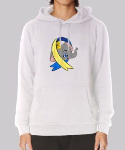 Flower Ribbon Elephant With Down Syndrome Hoodie 4
