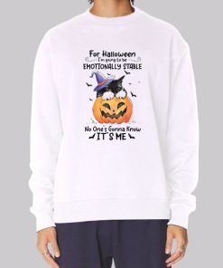 For Halloween a Cat Emotionally Stable Hoodie