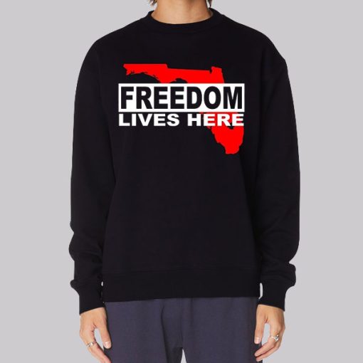 Freedom Lives Here Florida Map Hoodie