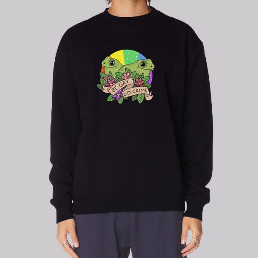 Frog and Toad Be Gay Do Crime Frog Hoodie