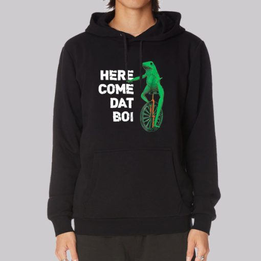 Frog on Unicycle Here Come Dat Boi Hoodie