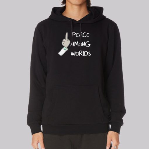 Fuck Finger Peace Among Worlds Hoodie