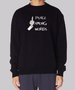 Fuck Finger Peace Among Worlds Hoodie