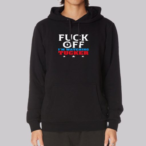 Fuck off Tucker Carlson Baffled Hoodie