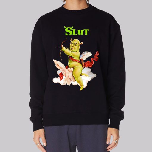 Funny Angel Shrek Slut Hoodie