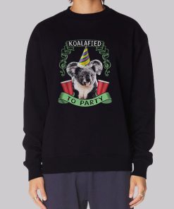 Funny Animal Koalified to Party Hoodie