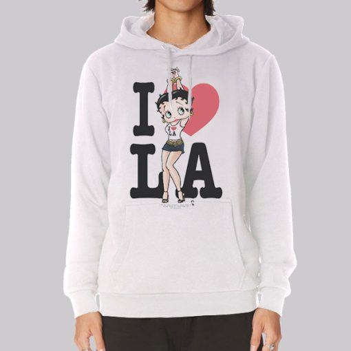 Funny Betty Boop I Heart La Hoodie