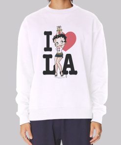 Funny Betty Boop I Heart La Hoodie