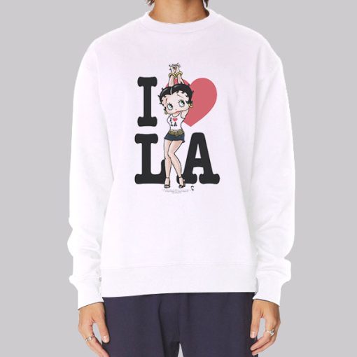 Funny Betty Boop I Heart La Hoodie