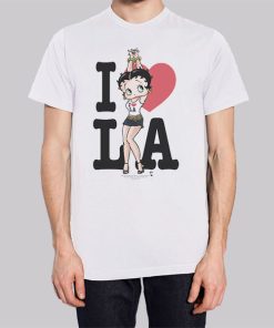Funny Betty Boop I Heart La Hoodie 3