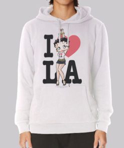 Funny Betty Boop I Heart La Hoodie 4
