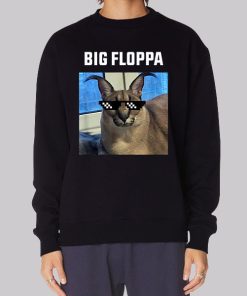Funny Big Floppa Cat Meme Hoodie