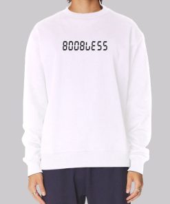 Funny Calculator Text Boobless Hoodie