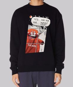 Funny Cartoon Sickos Haha Yes Hoodie