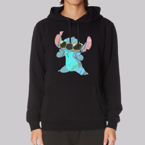 Funny Cartoon Stitch Glasses Hoodie