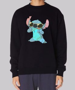 Funny Cartoon Stitch Glasses Hoodie