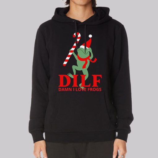 Funny Christmas Damn I Love Frogs Hoodie