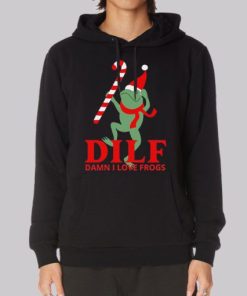 Funny Christmas Damn I Love Frogs Hoodie 4