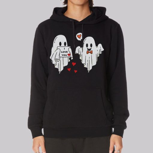 Funny Couple Ghost Valentines Day Hoodie