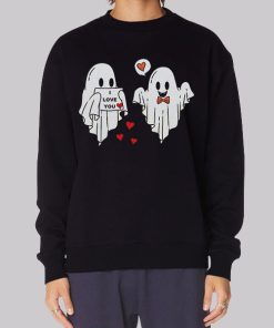 Funny Couple Ghost Valentines Day Hoodie