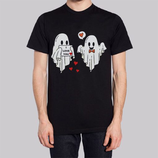 Funny Couple Ghost Valentines Day Hoodie