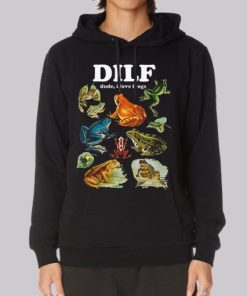 Funny DILF Cottagecore Damn I Love Frogs Hoodie 4