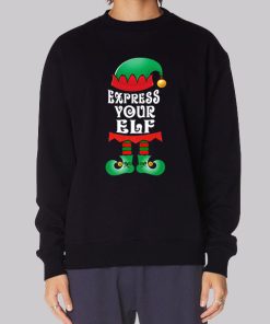 Funny Express Your Elf Christmas Hoodie