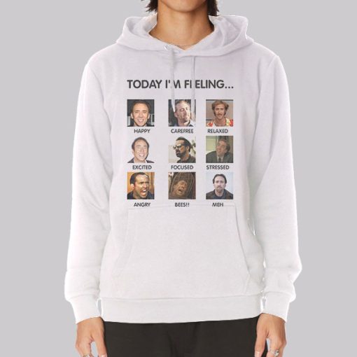 Funny Expression Face Nicolas Cage Hoodie